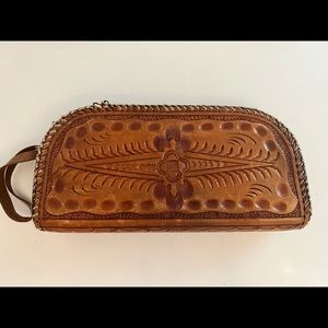 Vintage Mexican hand tooled clutch
